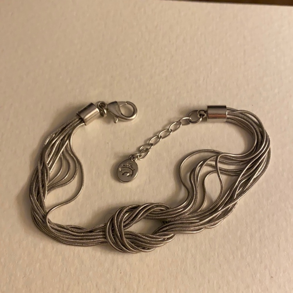 Brooks Brothers multi-strand knotted silver tone bracelet
